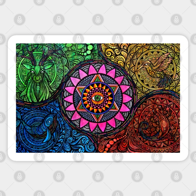 ELEMENTAL MANDALA Sticker by asiancoffeegirl